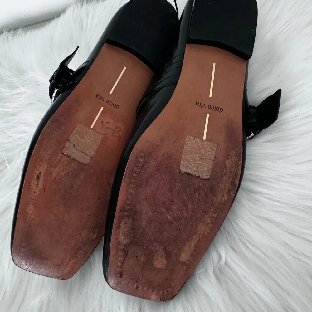 Dolce Vita Arora Ballet Mary Jane Patent Flats Sandals - Picture 13 of 15